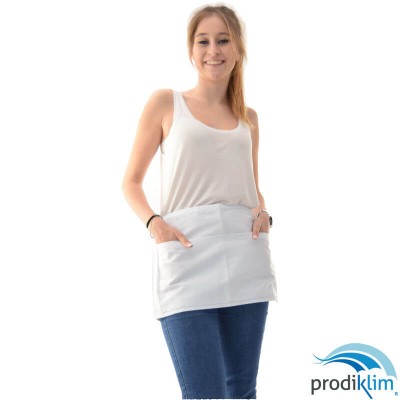 MANDIL MONEDERO SARGA BLANCO 60X30