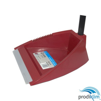 RECOGEDOR GRIS ANTIVUELCO CON GOMA C/PALO