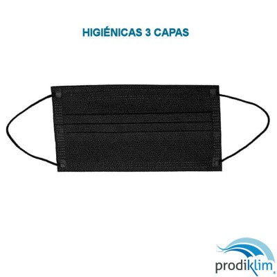 MASCARILLA HIGIENICA 3C C/GOMA NEGRA 50UND