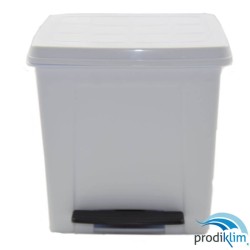 PAPELERA PEDAL ABS BLANCA 8L