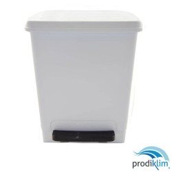 PAPELERA PEDAL ABS BLANCA 26L