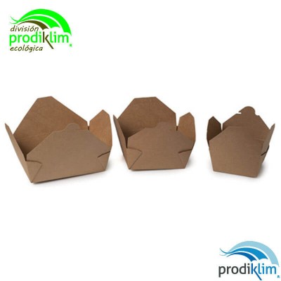 RECIPIENTE CARTON KRAFT 96OZ 2880ML (25UNID)