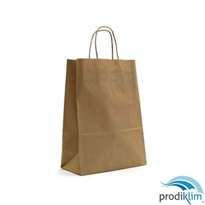 BOLSA PAPEL KRAFT 29X17X29 ASA RETORCIDA 25U