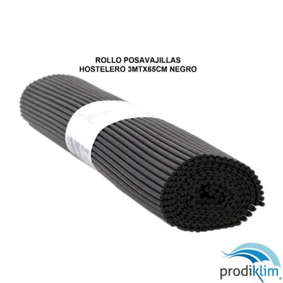 ROLLO POSAVASOS TAPIZ NEGRO 65X300