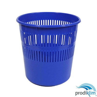 PAPELERA OFICINA 16L REJILLA PLASTICO AZUL
