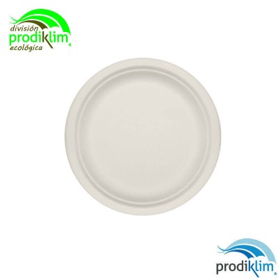 PLATO LLANO CAÑA AZUCAR 26CM (50UNID)