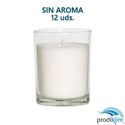 VELA VASO CRISTAL CILINDR GRANDE S/OLOR (12U)