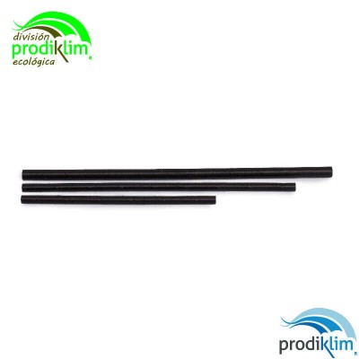 CAÑA PAPEL MOJITO RECTA NEGRA 140X8MM (100UD)