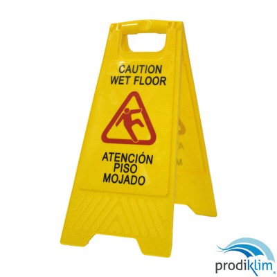 SEÑAL SUELO MOJADO CASTELLANO-INGLES PP