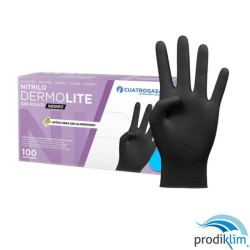 GUANTE NITRILO NEGRO DERMO-SKIN T/EXTR(100U)