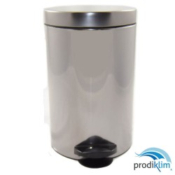 PAPELERA PEDAL ACERO INOX 12L PP