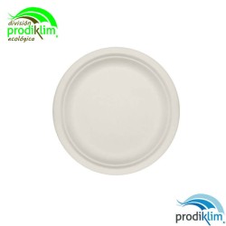PLATO LLANO CAÑA AZUCAR 22CM (50UNID)