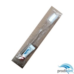 SET DENTAL + TUBO PASTA DENTAL CELOFAN 500UND