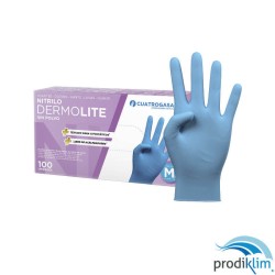 GUANTE NITRILO AZUL DERMOLITE T/M (100UDS)