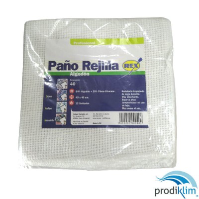 PAÑO REJILLA BLANCO 45X40 (12UDS)