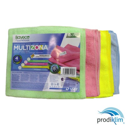 BAYETA MICROFIBRA MULTIZONA 35X40 4 COLORES
