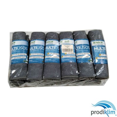 BAYETA MICROFIBRA BASIC GRIS CLARO 35X40 12UD