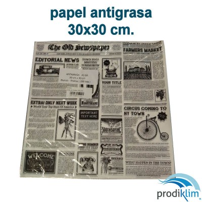 PAPEL ANTIGRASA 40G 30X30 PRENSA BLANC (200U)