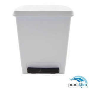 Papelera pedal plástico blanca 26 litros