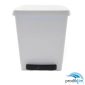 Papelera pedal plástico blanca 26 litros