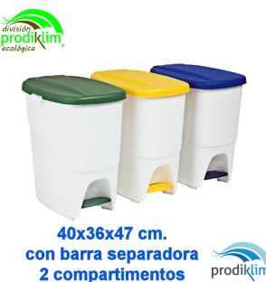 cubo ecológico 40 l. blanco