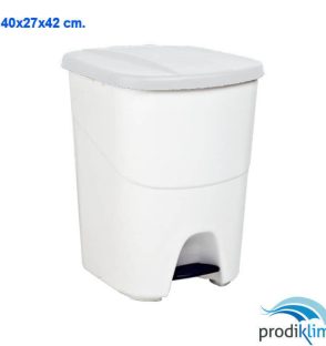 cubo ecológico 40 l. blanco